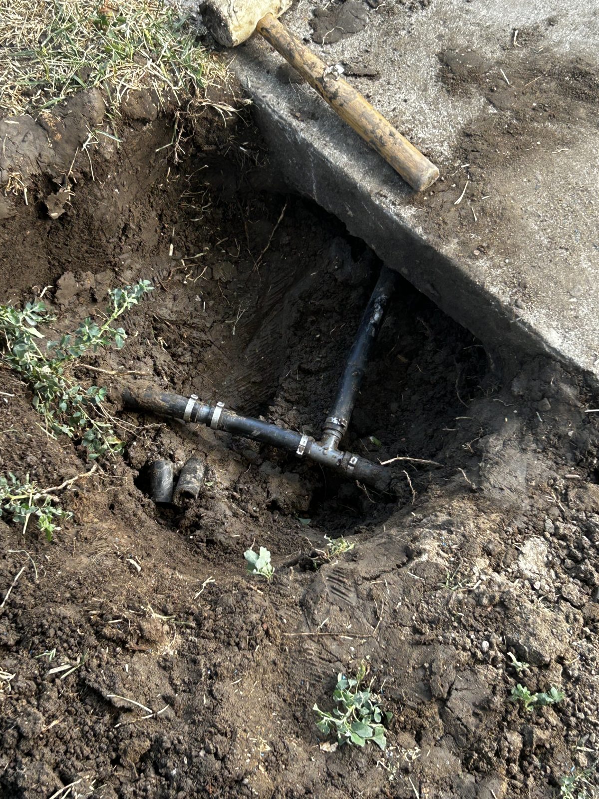 Irrigation Repair — before